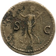 Sestertius - Titus S C; Victory, Rome, 80-81 reverse image