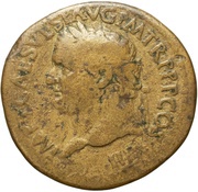Sestertius - Titus VESTA S C; Vesta obverse image