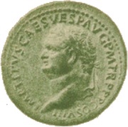 Sestertius - Titus VESTA S C; Vesta obverse image
