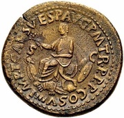 Sestertius - Titus IMP T CAES VESP AVG P M TR P P P COS VIII S C, Rome, 80-81 reverse image