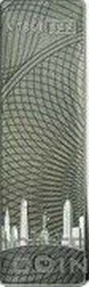 3000 Francs New York; palladium reverse image