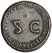 Sestertius - Vespasian IMP T CAES DIVI VESP F AVG P M TR P P P COS VIII, Rome, 80-81 reverse image