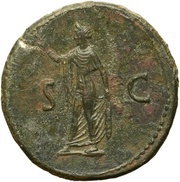 Sestertius - Domitian S C; Spes, Rome, 80-81 reverse image
