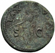 Sestertius - Domitian PAX AVGVSTI S C; Pax, Rome, 80-81 reverse image