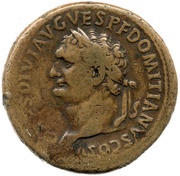 Sestertius - Domitian S C; Minerva obverse image