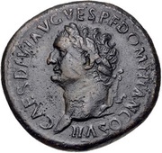 Sestertius - Domitian S C; Minerva obverse image