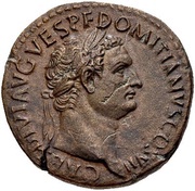 Sestertius - Domitian S C; Spes obverse image