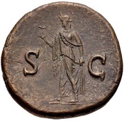 Sestertius - Domitian S C; Spes, Rome, 80-81 reverse image