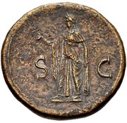 Sestertius - Domitian S C; Spes, Rome, 80-81 reverse image