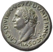 Sestertius - Domitian S C; Spes obverse image
