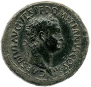 Sestertius - Domitian VICTORIA AVGVST S C; Victory obverse image