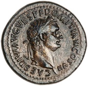 Sestertius - Domitian VICTORIA AVG S C; Victory obverse image
