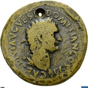 Sestertius - Domitian VICTORIA AVG S C; Victory obverse image