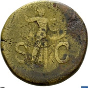 Sestertius - Domitian S C; Minerva, Rome, 80-81 reverse image