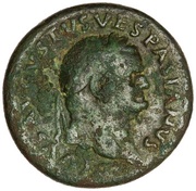 Sestertius - Vespasian S C; Spes obverse image