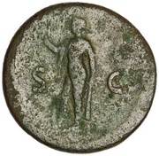 Sestertius - Vespasian S C; Spes, Rome, 80-81 reverse image