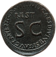 Sestertius - Augustus IMP T CAES DIVI VESP F AVG P M TR P P P COS VIII REST, Rome, 80-81 reverse image