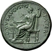 Sestertius - Augustus IMP T CAES DIVI VESP F AVG P M TR P P P COS VIII obverse image