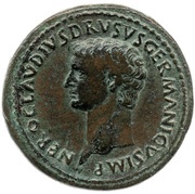 Sestertius - Drusus the Elder IMP T CAES DIVI VESP F AVG P M TR P P P COS VIII REST obverse image