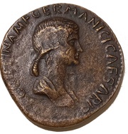 Sestertius - Agrippina the Elder IMP T CAES DIVI VESP F AVG P M TR P P P COS VIII REST obverse image