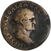 Sestertius - Galba IMP T CAES DIVI VESP F AVG P M TR P P P COS VIII REST obverse image