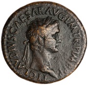 Sestertius - Claudius IMP T VESP AVG REST S C; Spes obverse image