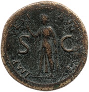 Sestertius - Claudius IMP T VESP AVG REST S C; Spes, Rome, 80-81 reverse image