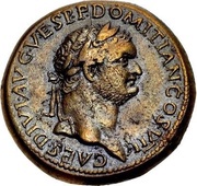 Sestertius - Domitian S C; Mars obverse image