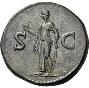 Sestertius - Domitian S C; Spes, Rome, 80-81 reverse image