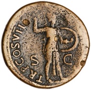 Sestertius - Domitian TR P COS VII DES VIII P P S C; Minerva, Rome, 81 reverse image