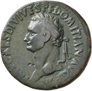 Sestertius - Domitian TR P COS VII DES VIII P P S C; Minerva obverse image