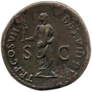 Sestertius - Domitian TR P COS VII DES VIII P P S C, Rome, 81 reverse image