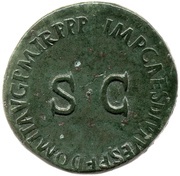 Sestertius - Titus IMP CAES DIVI VESP F DOMIT AVG P M TR P P P S C, Rome, 81-82 reverse image