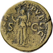 Sestertius - Titus FELICIT PVBLIC S C; Felicitas, Rome, 81-82 reverse image