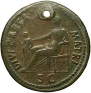 Sestertius - Domitia DIVI CAESAR MATRI S C, Rome, 81-82 reverse image
