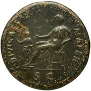 Sestertius - Domitia DIVI CAESARIS MATER S C, Rome, 81-82 reverse image