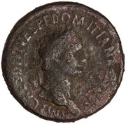 Sestertius - Domitian TR P COS VIII DES VIIII P P S C; Minerva obverse image