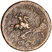 Sestertius - Domitian P M TRIB P III IMP VII P P S C, Rome, 84 reverse image
