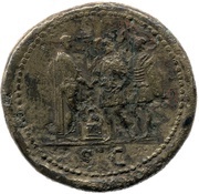 Sestertius - Domitian S C, Rome, 85 reverse image