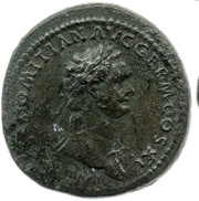 Sestertius - Domitian S C; Pax obverse image