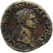 Sestertius - Domitian S C; Victory and Germania obverse image