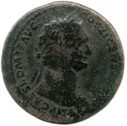 Sestertius - Domitian ANNONA AVGVST S C; Annona and Ceres obverse image