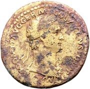 Sestertius - Domitian ANNONA AVGVSTI S C; Annona and Ceres obverse image