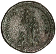 Sestertius - Domitian GERMANIA CAPTA S C; Germania, Rome, 85 reverse image