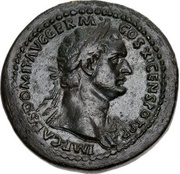 Sestertius - Domitian S C; Victory obverse image
