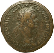 Sestertius - Domitian S C; Pax obverse image