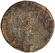 Sestertius - Domitian IOVI VICTORI S C; Jupiter and Victory, Rome, 85 reverse image