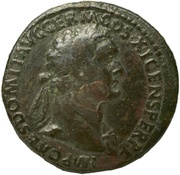 Sestertius - Domitian S C; Victory and Germania obverse image