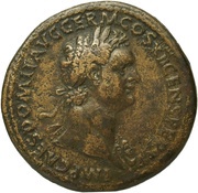 Sestertius - Domitian ANNONA AVGVST S C; Annona obverse image