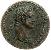 Sestertius - Domitian GERMANIA CAPTA S C; Germania obverse image